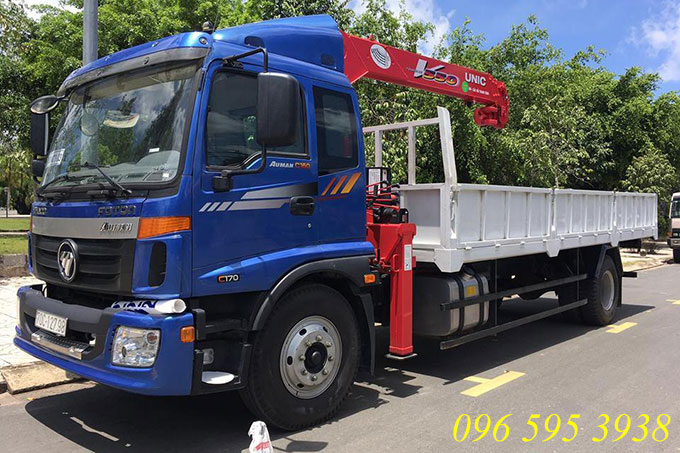 thaco auman gắn cẩu unic 5 tấn