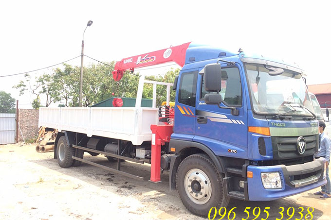 xe tải thaco auman gắn cẩu 5 tấn unic